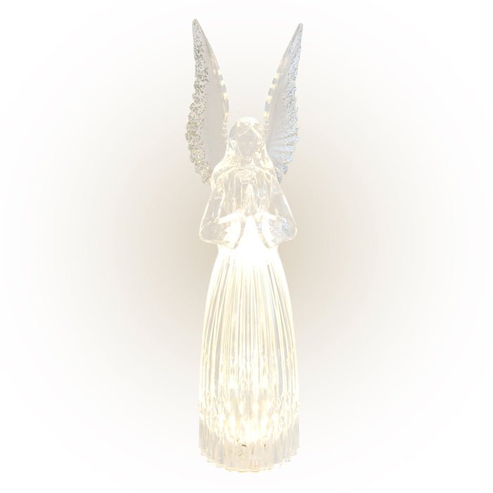 ACRYLIC LED CLEAR ANGEL SILVER WINGS - Pure Apotheca