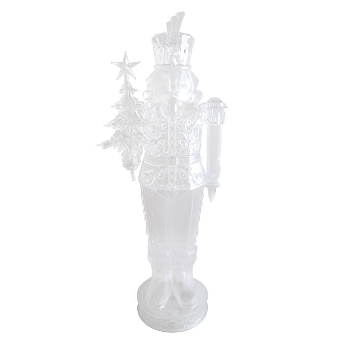 ACRYLIC LED FROSTED NUTCRACKER WITH TREE - Pure Apotheca