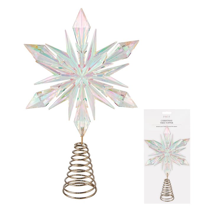 ACRYLIC STAR TOPPER CLEAR IRRIDESCENT - Pure Apotheca