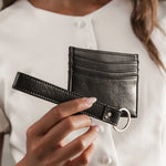 Ada Cardholder with Keyring Black Patent - Pure Apotheca