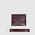 Ada Cardholder with Keyring Burgundy Patent - Pure Apotheca