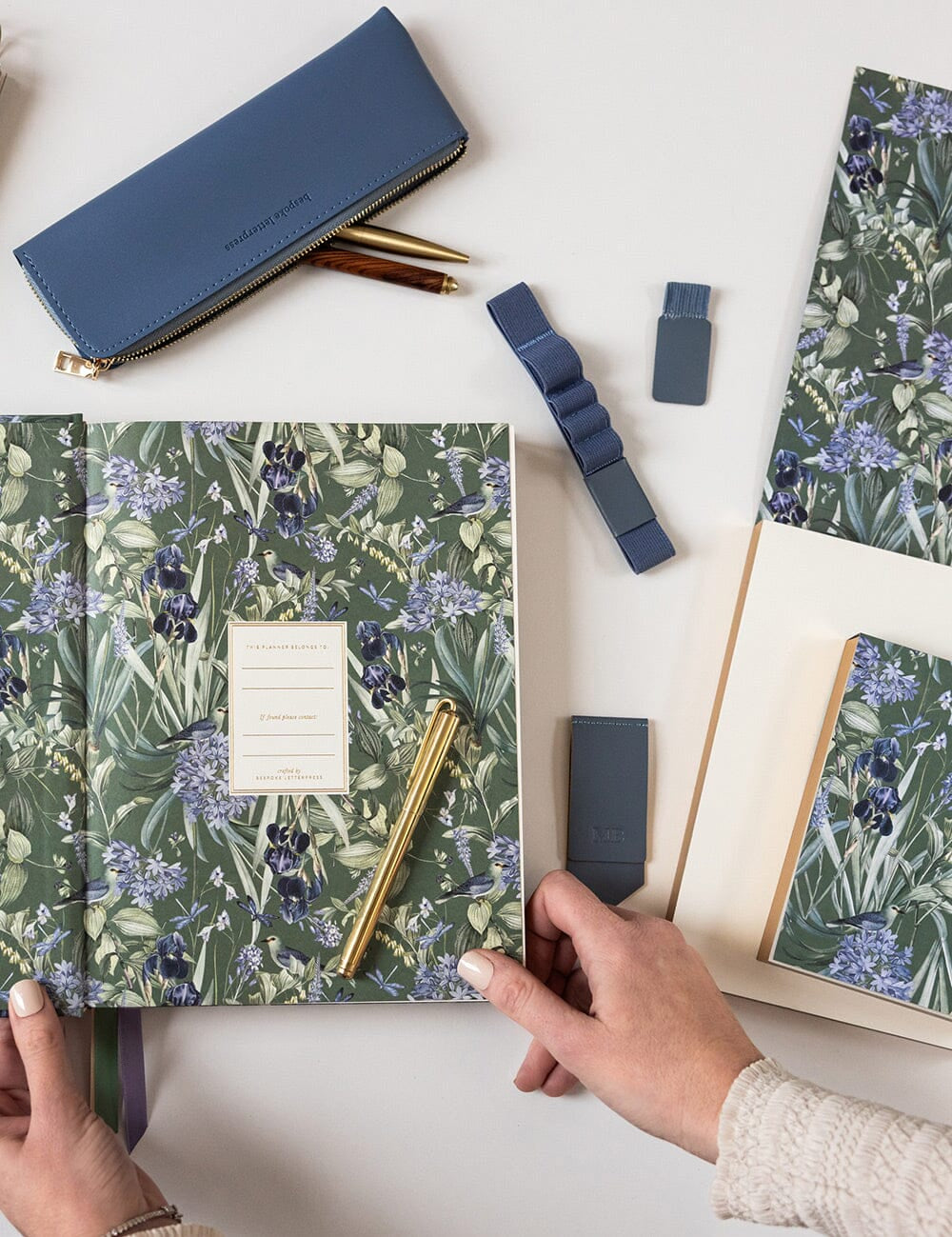 Adhesive Rectangle Pen Loop - Denim Blue - Pure Apotheca