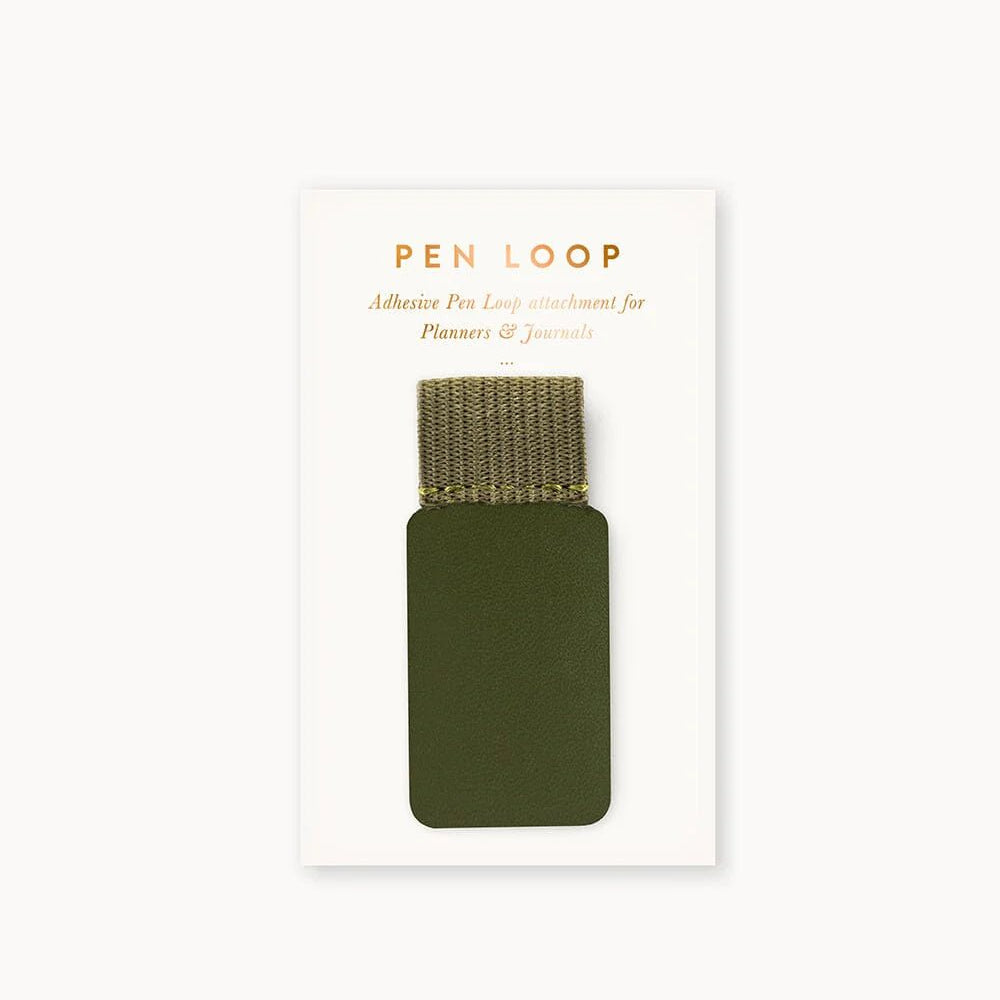 Adhesive Rectangle Pen Loop - Olive Green - Pure Apotheca