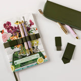 Adhesive Rectangle Pen Loop - Olive Green - Pure Apotheca