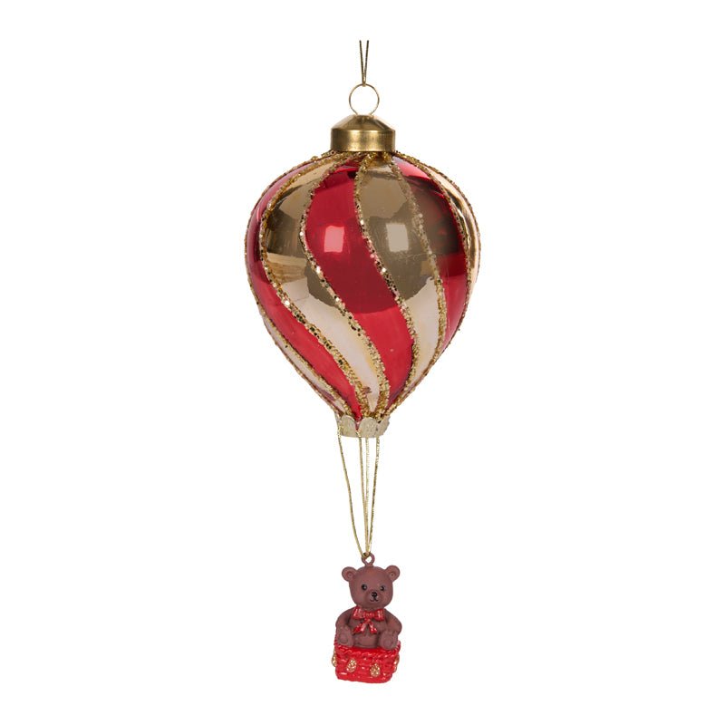 ADORABLE TEDDY IN HOT AIR BALLOON ORNAMENT - Pure Apotheca