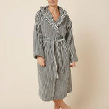 Adriana Terry Towel Robe Black Medium - Pure Apotheca