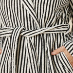 Adriana Terry Towel Robe Black Medium - Pure Apotheca