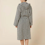 Adriana Terry Towel Robe Black Medium - Pure Apotheca