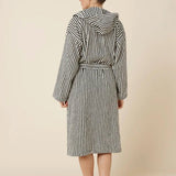 Adriana Terry Towel Robe Black Medium - Pure Apotheca