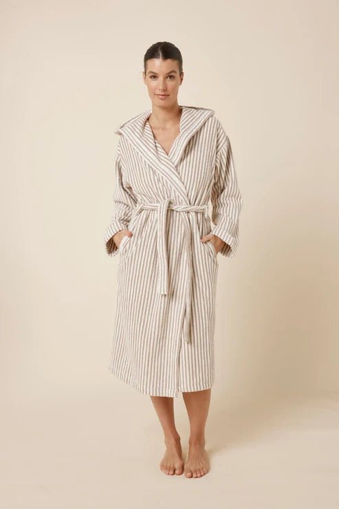 Adriana Terry Towel Robe Natural Medium - Pure Apotheca