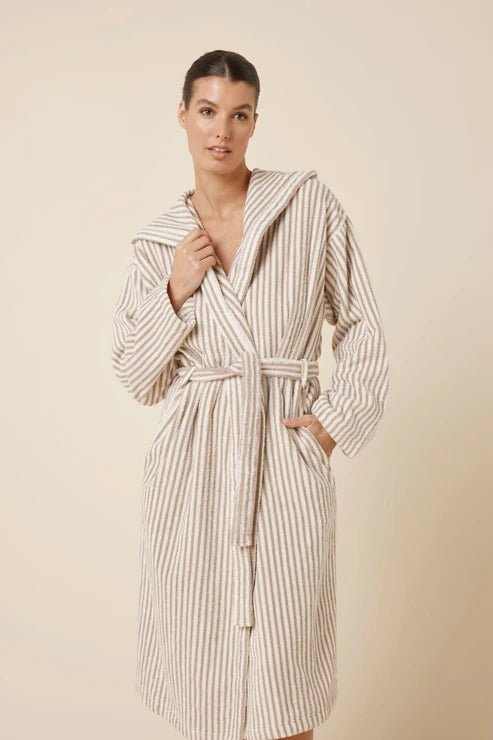 Adriana Terry Towel Robe Natural Medium - Pure Apotheca