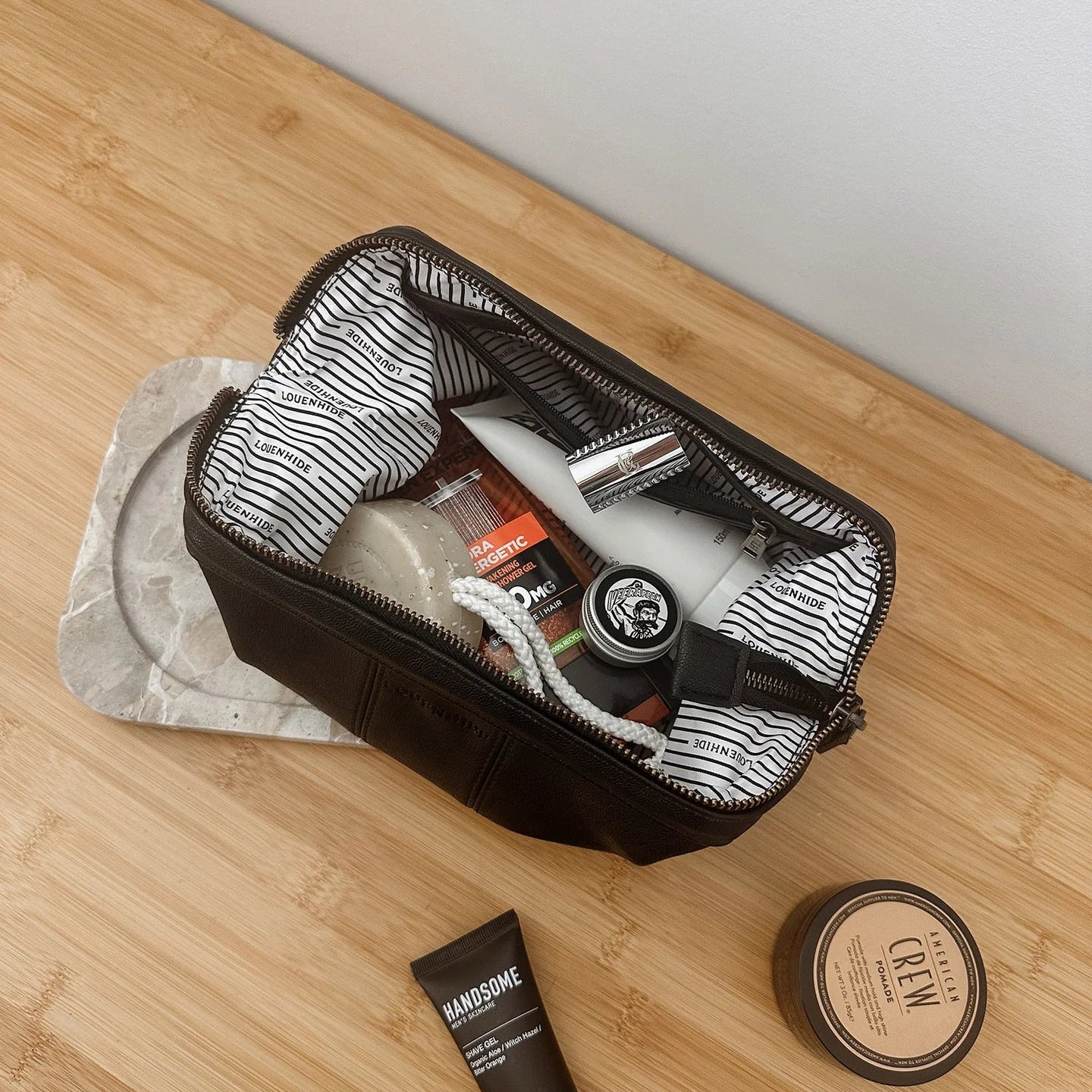 Albie Cosmetic Case Saddle Black - Pure Apotheca