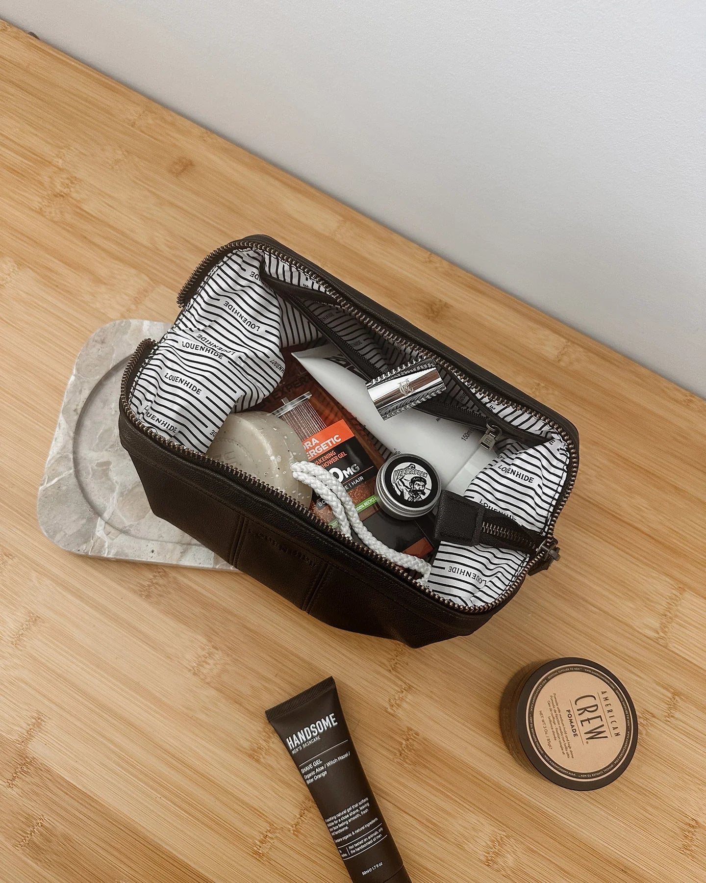 Albie Cosmetic Case Saddle Black - Pure Apotheca