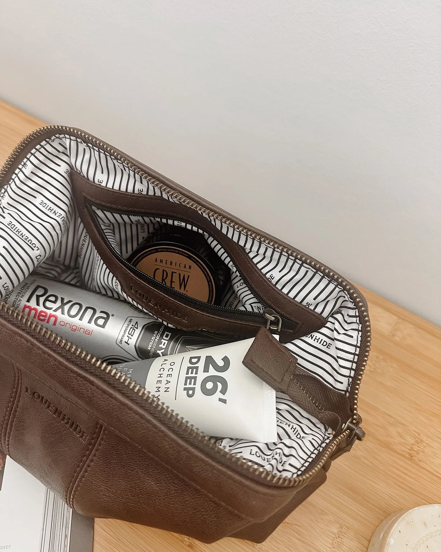 Albie Cosmetic Case Saddle Chocolate - Pure Apotheca