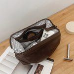 Albie Cosmetic Case Saddle Chocolate - Pure Apotheca