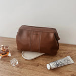 Albie Cosmetic Case Saddle Cognac - Pure Apotheca