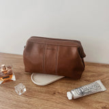 Albie Cosmetic Case Saddle Cognac - Pure Apotheca