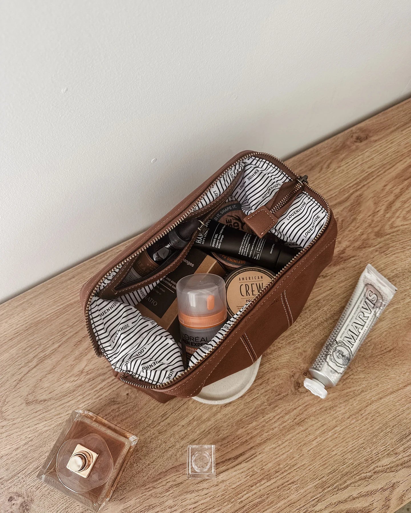 Albie Cosmetic Case Saddle Cognac - Pure Apotheca