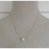 Alexandra Pearl/CZ Fine Gold Necklace - Pure Apotheca