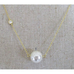 Alexandra Pearl/CZ Fine Gold Necklace - Pure Apotheca