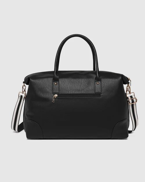 Alexis Stripe Weekender Travel Bag Black Stripe - Pure Apotheca