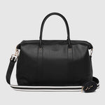 Alexis Stripe Weekender Travel Bag Black Stripe - Pure Apotheca
