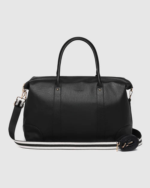 Alexis Stripe Weekender Travel Bag Black Stripe - Pure Apotheca