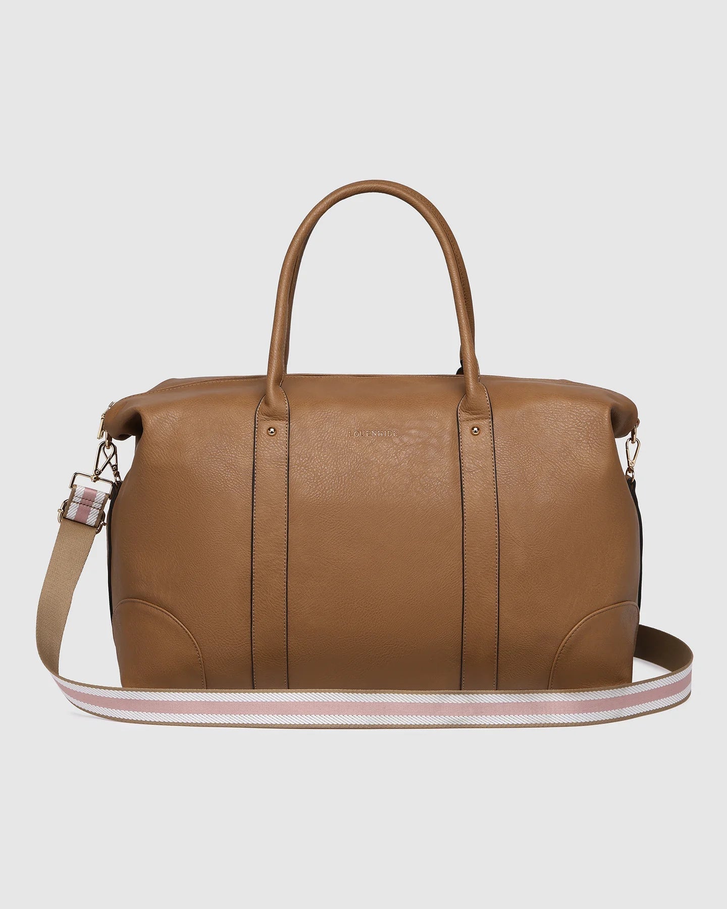 Alexis Stripe Weekender Travel Bag Camel Stripe - Pure Apotheca