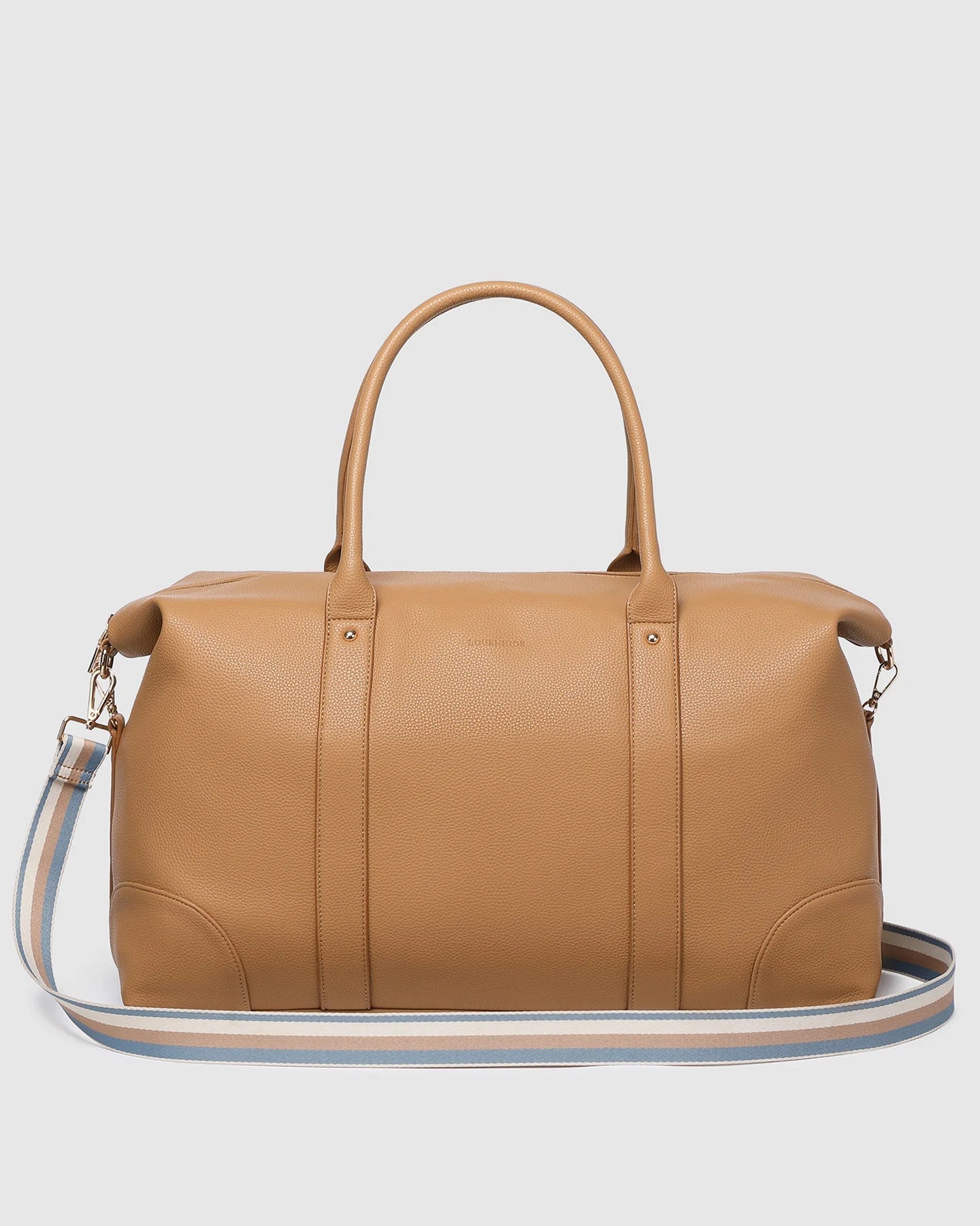 Alexis Stripe Weekender Travel Bag Camel Stripe - Pure Apotheca