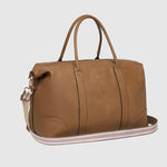 Alexis Stripe Weekender Travel Bag Camel Stripe - Pure Apotheca