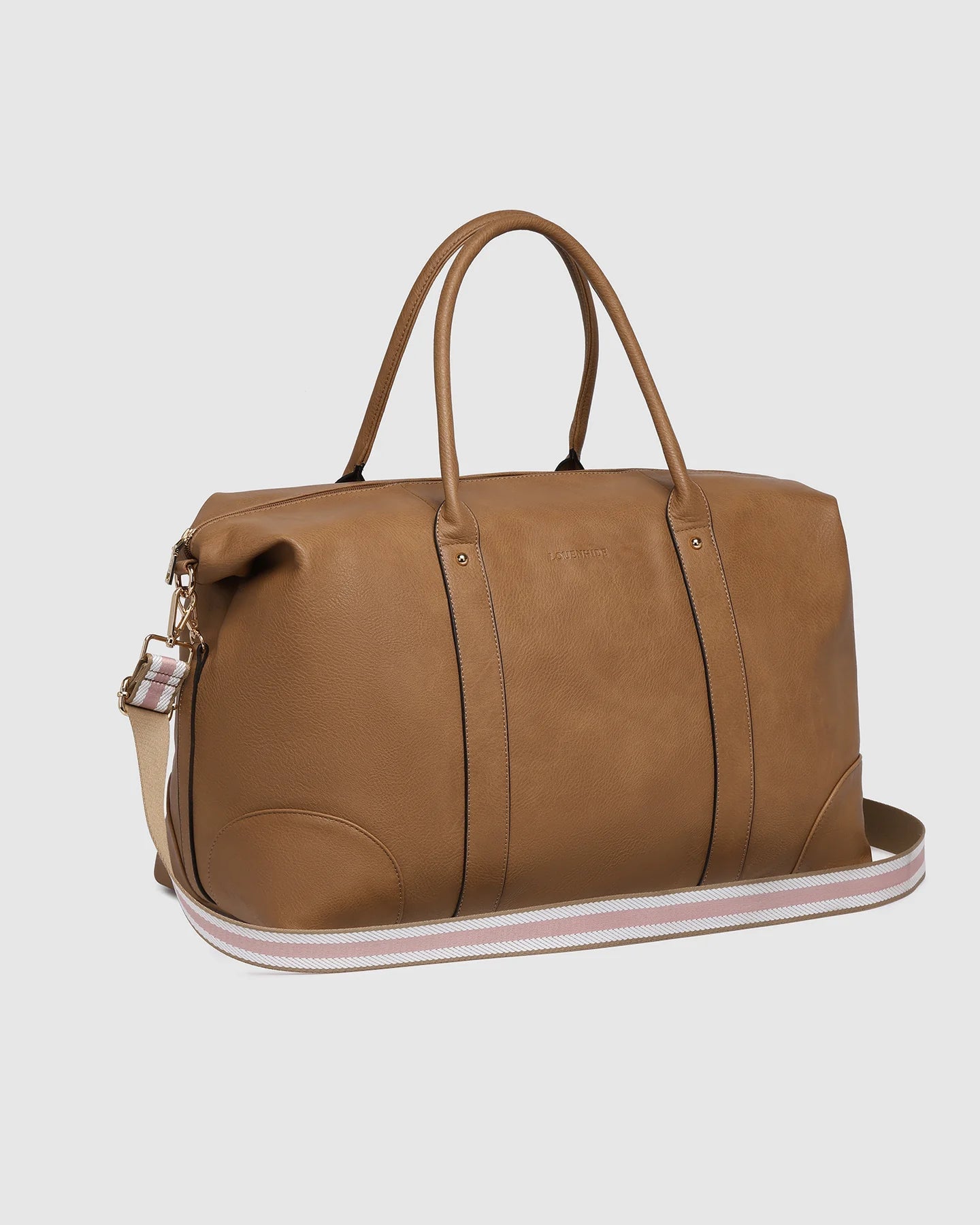 Alexis Stripe Weekender Travel Bag Camel Stripe - Pure Apotheca
