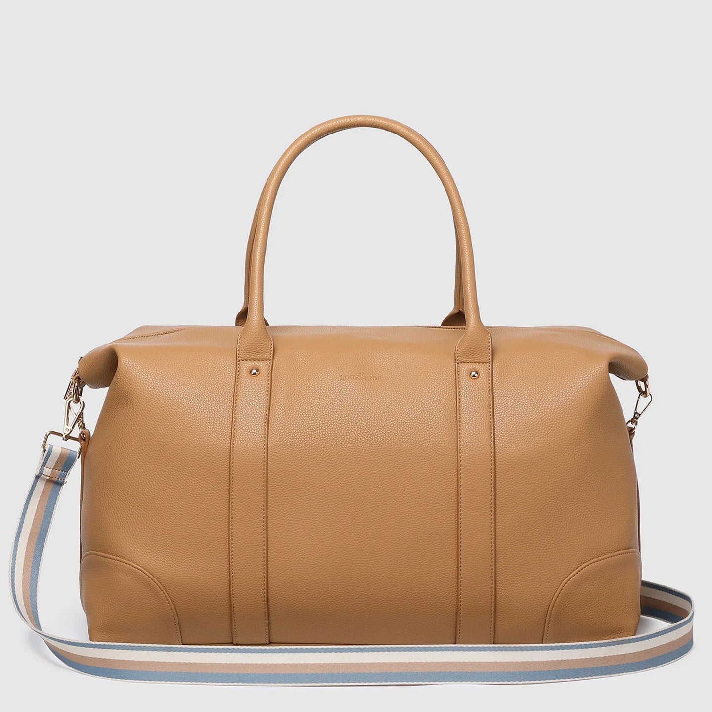 Alexis Stripe Weekender Travel Bag Camel Stripe - Pure Apotheca