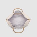 Alexis Stripe Weekender Travel Bag Vanilla - Pure Apotheca