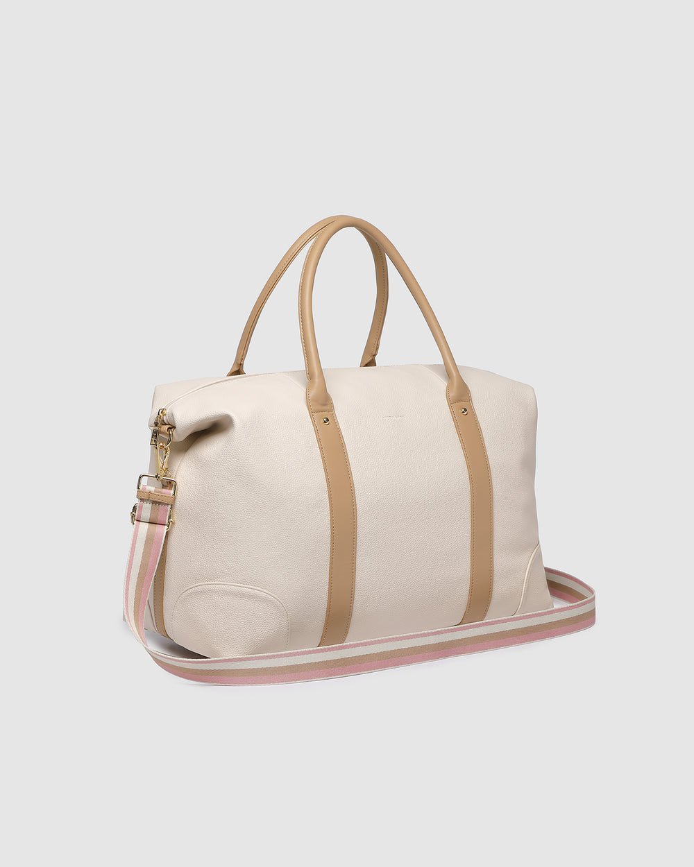 Alexis Stripe Weekender Travel Bag Vanilla - Pure Apotheca
