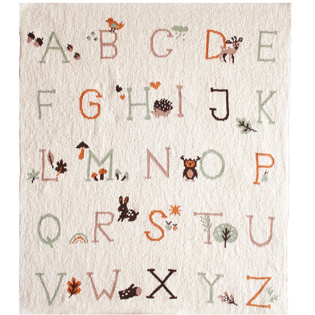 Alphabet Baby Blanket Natural - Pure Apotheca