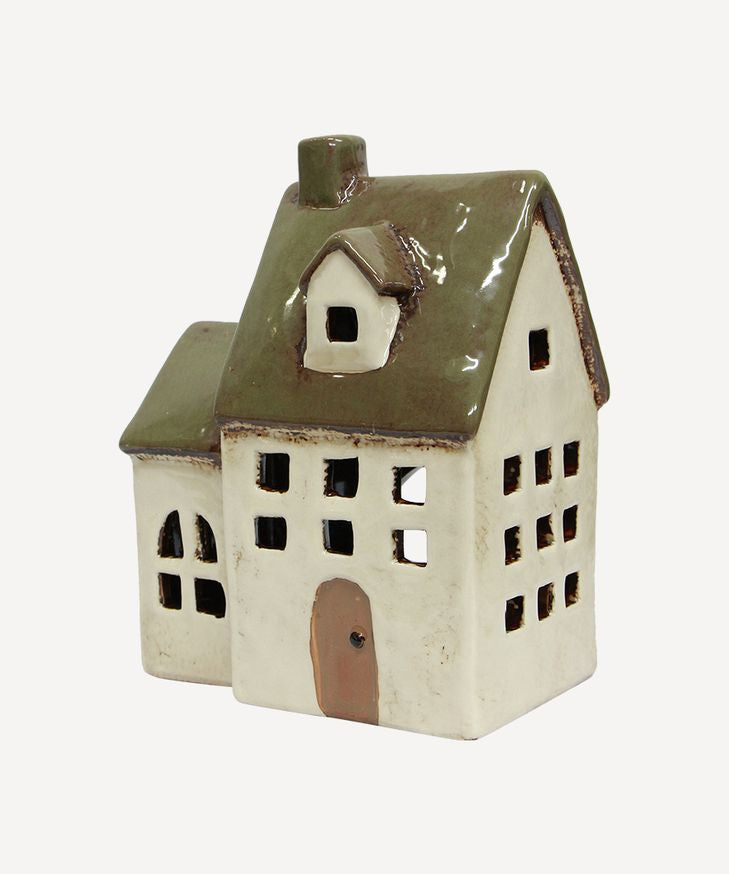 Alsace Tea Light Chapel Olive Green - Pure Apotheca