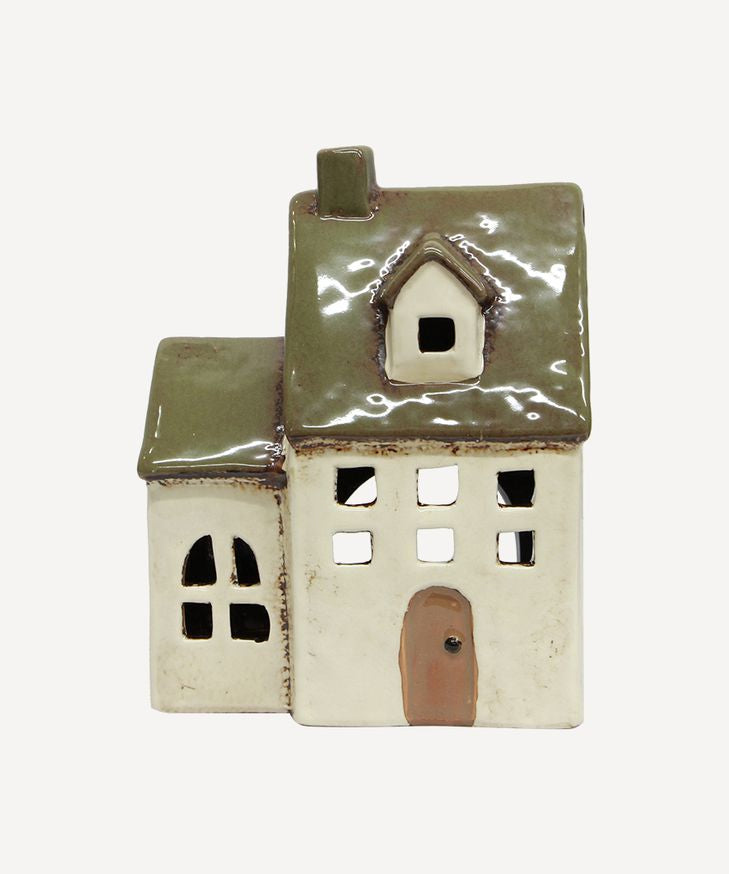Alsace Tea Light Chapel Olive Green - Pure Apotheca