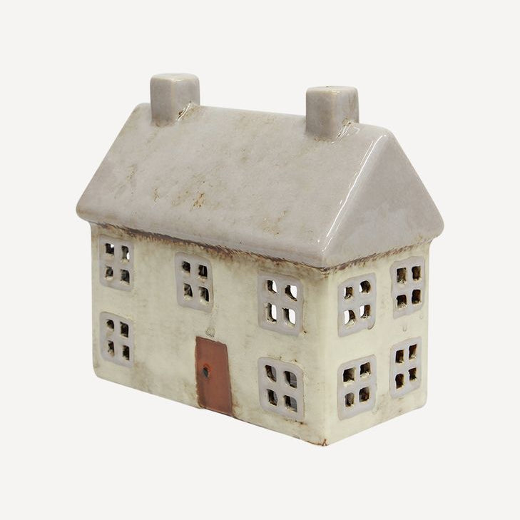 Alsace Tea Light Cottage Light Cream Grey - Pure Apotheca