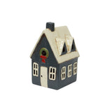Alsace Tea Light Cottage Navy with Wreath - Pure Apotheca