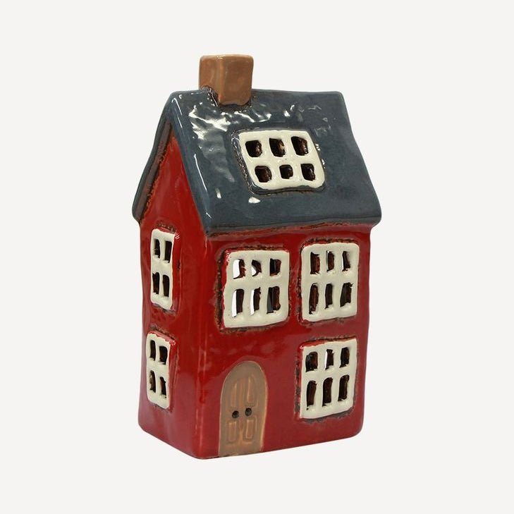 Alsace Tea Light House Navy Roof - Pure Apotheca