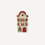 Alsace Tea Light Villa Christmas Stone with Red Shutters - Pure Apotheca