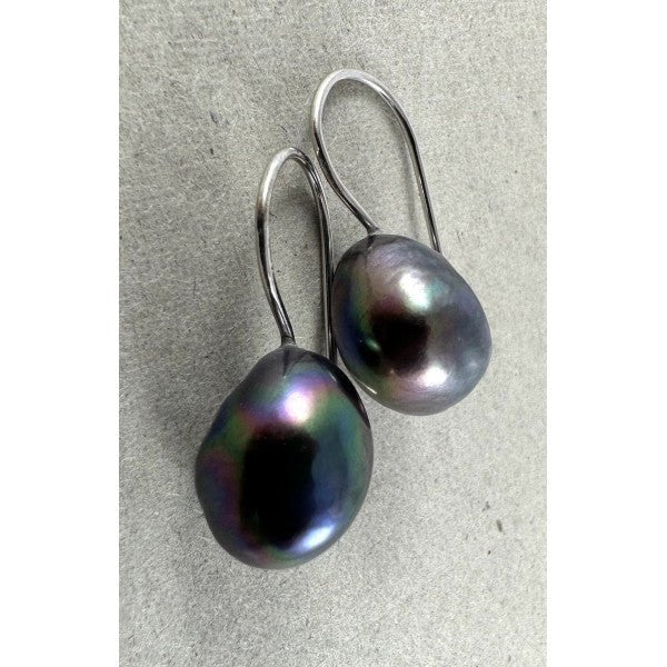 Amal Grey Pearl Sterling Silver Drop Earrings - Pure Apotheca