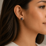 Amalia Midnight Blue Pearl Studs - Pure Apotheca