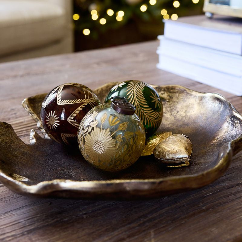 Amina Glass Bauble Amber/Gold - Pure Apotheca