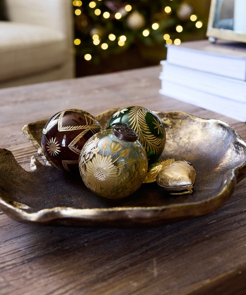 Amina Glass Bauble Amber/Gold - Pure Apotheca