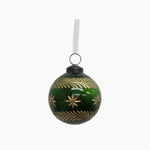 Amina Glass Bauble Green/Gold - Pure Apotheca