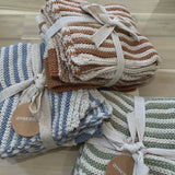 Amy Set/3 Cotton Knit Washer Cloth Clay - Pure Apotheca