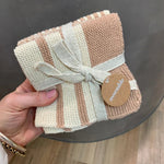 Amy Set/3 Cotton Knit Washer Cloth Clay - Pure Apotheca