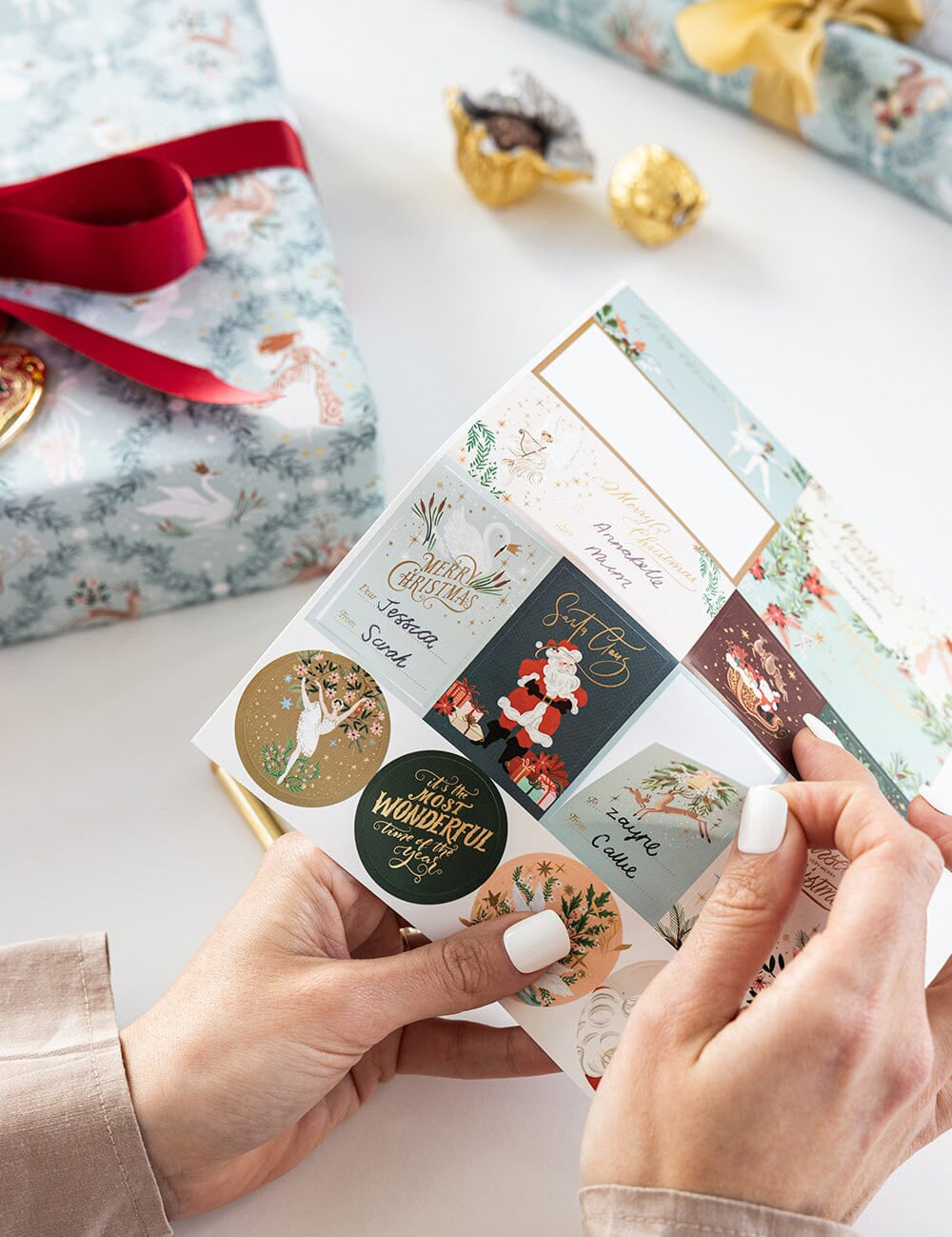 "An Enchanted Christmas" Christmas Stickers Pack 45pk - Pure Apotheca