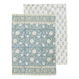 Anjali Cotton Block Tea Towels Set/2 - Pure Apotheca